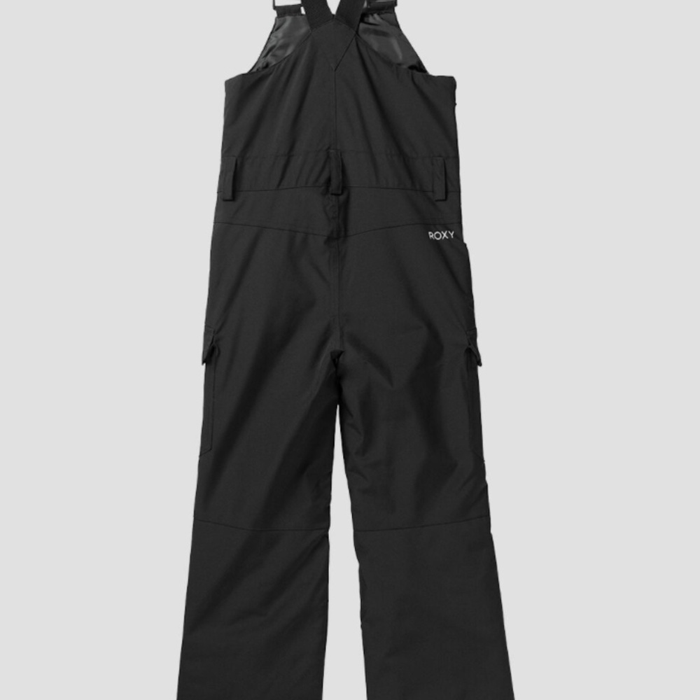 Roxy Girls 12 L Non Stop Snow Bib Pants Ski DryFlight Technology 10K Black - Picture 2 of 4